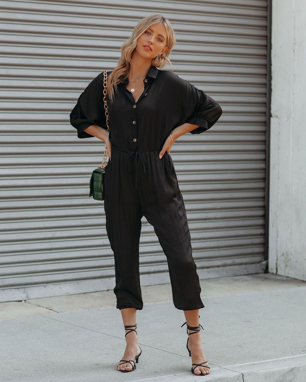 Ruby Pocketed Satin Jumpsuit - FINAL SALE sold by Vici product image thumbnail 8