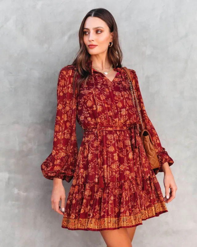 Thankful One Printed Mini Dress sold by Vici