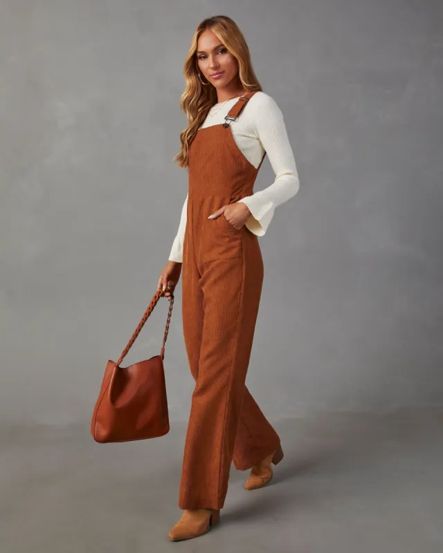 Fall Campfire Corduroy Jumpsuit sold by Vici
