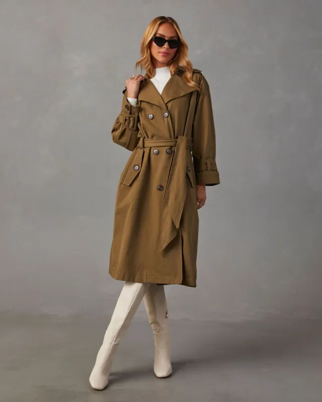 Bogart Trench Coat - Olive sold by Vici