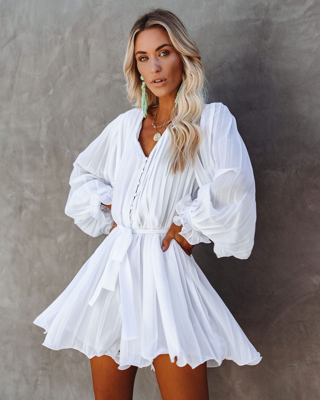 Found Love Pleated Romper - White - SALE sold by Vici product image thumbnail 10