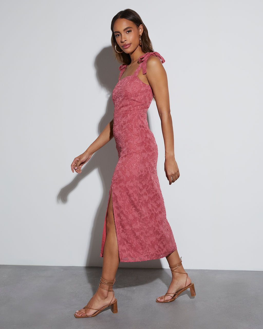 Lisbeth Tie Straps Midi Dress sold by Vici product image thumbnail 2