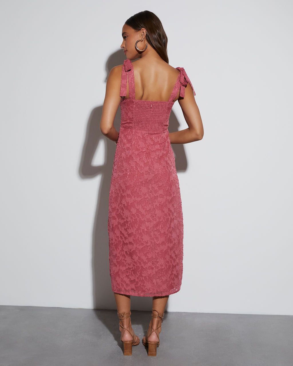 Lisbeth Tie Straps Midi Dress sold by Vici product image thumbnail 4