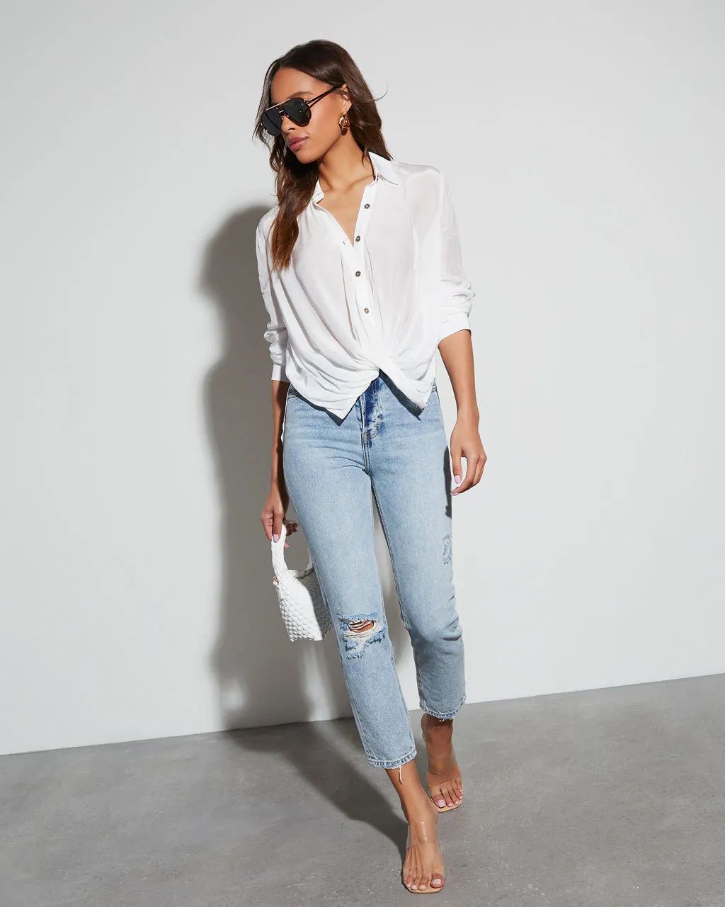 Harper Long Sleeve Button Down Top sold by Vici product image thumbnail 2