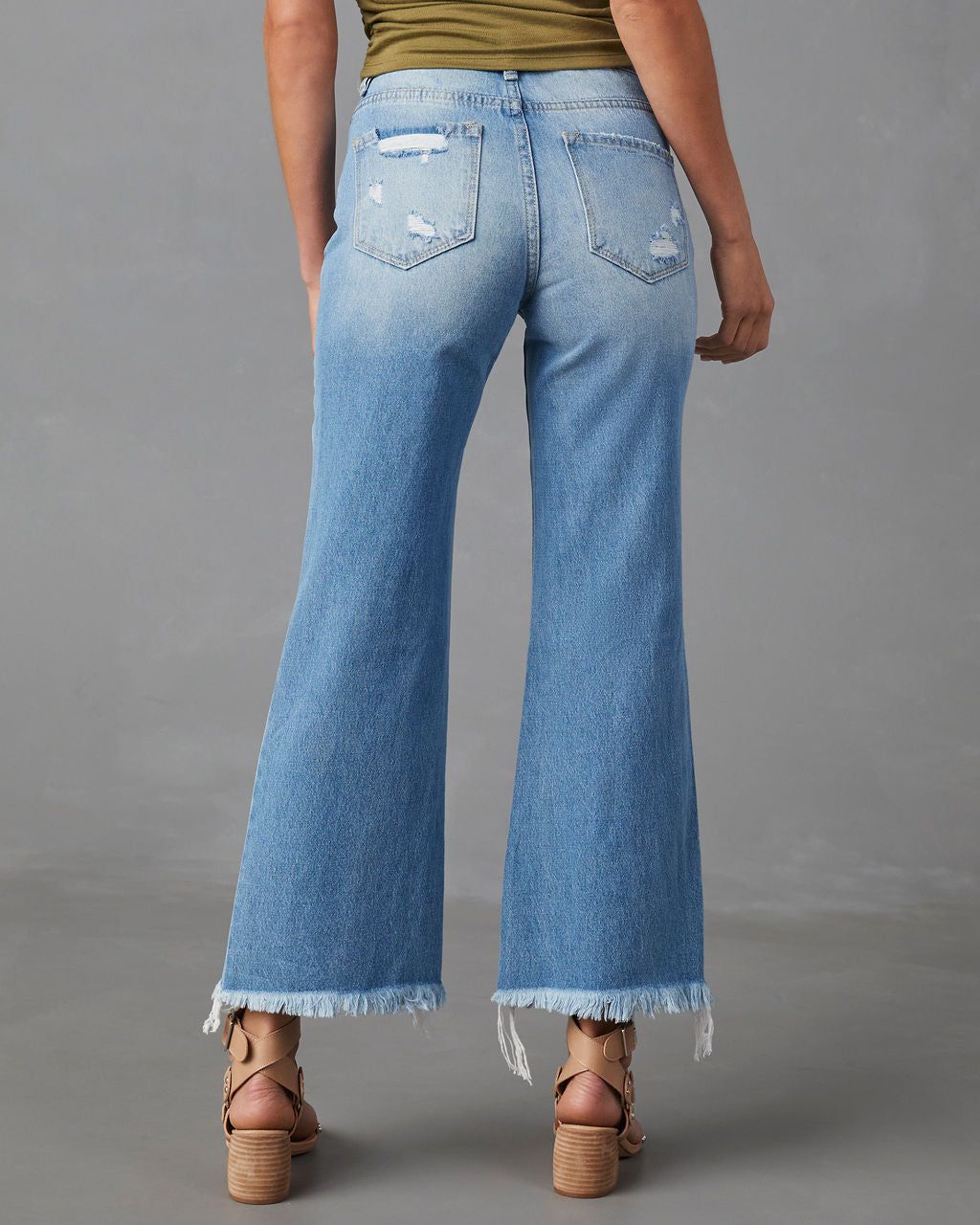 Daniela Distressed High Rise Flare Jeans sold by Vici product image thumbnail 4