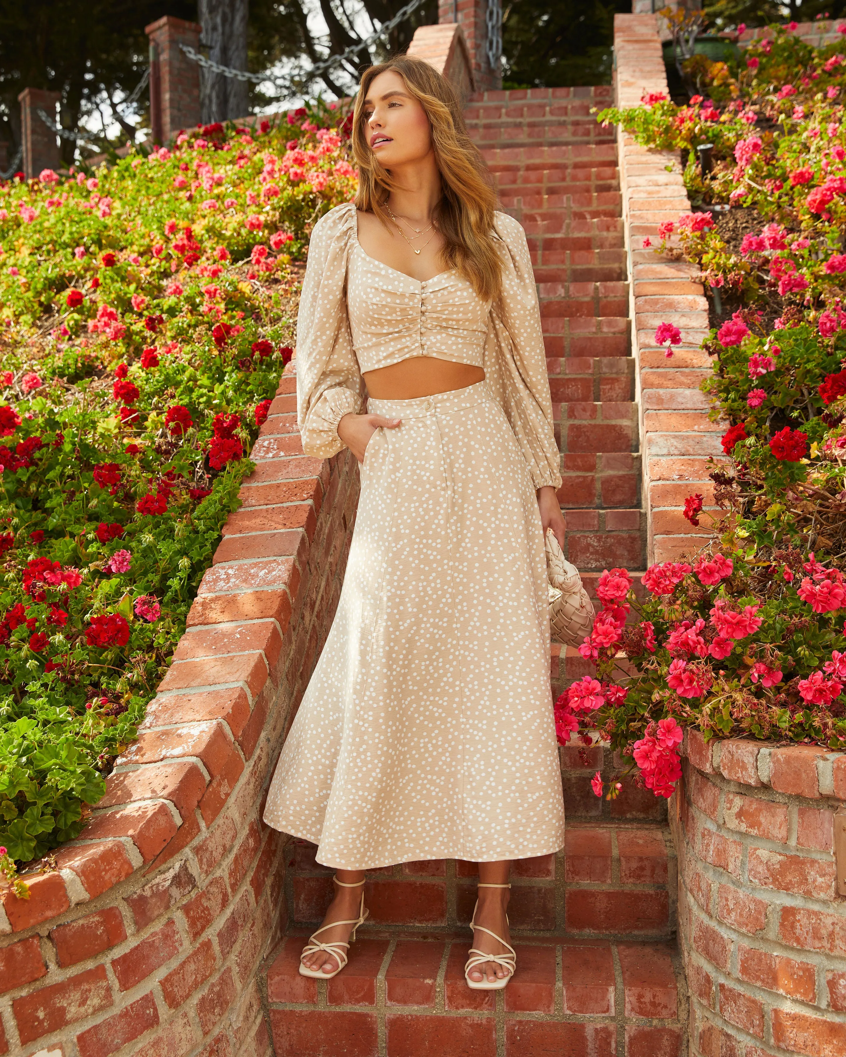 Maxina Polka Dot Maxi Skirt sold by Vici product image thumbnail 4