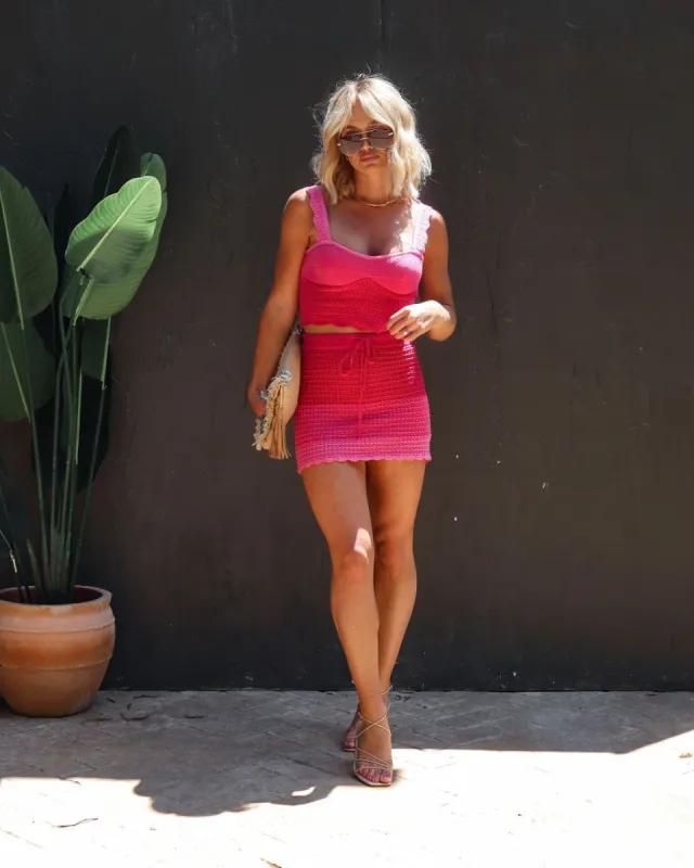 Unforgettable Summer Knit Cotton Blend Mini Skirt sold by Vici