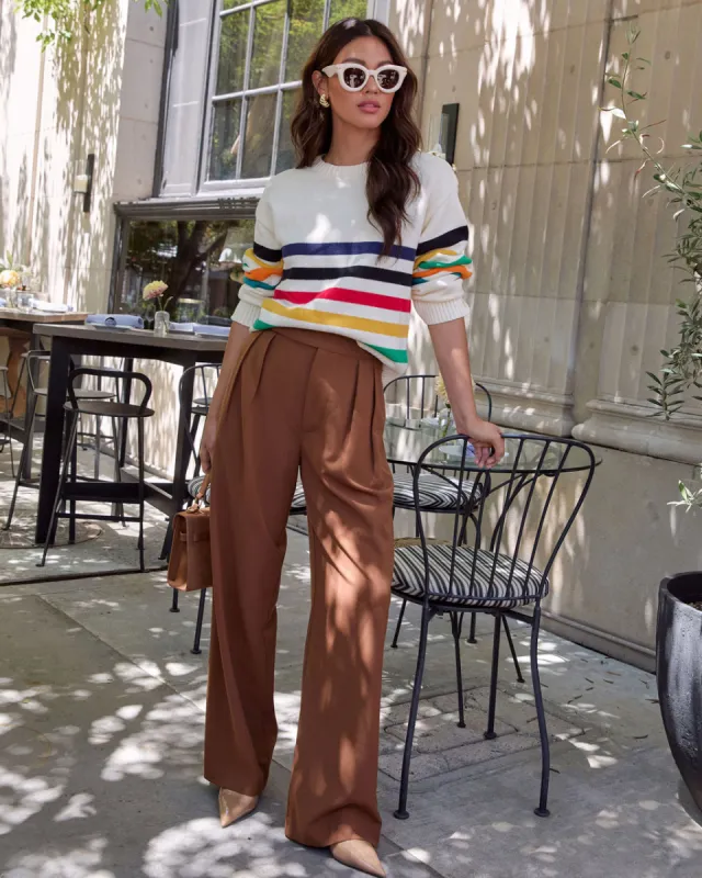 Full Harvest High Rise Wide Leg Trouser sold by Vici