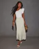 Raine One Shoulder Ruffle Blouse sold by Vici