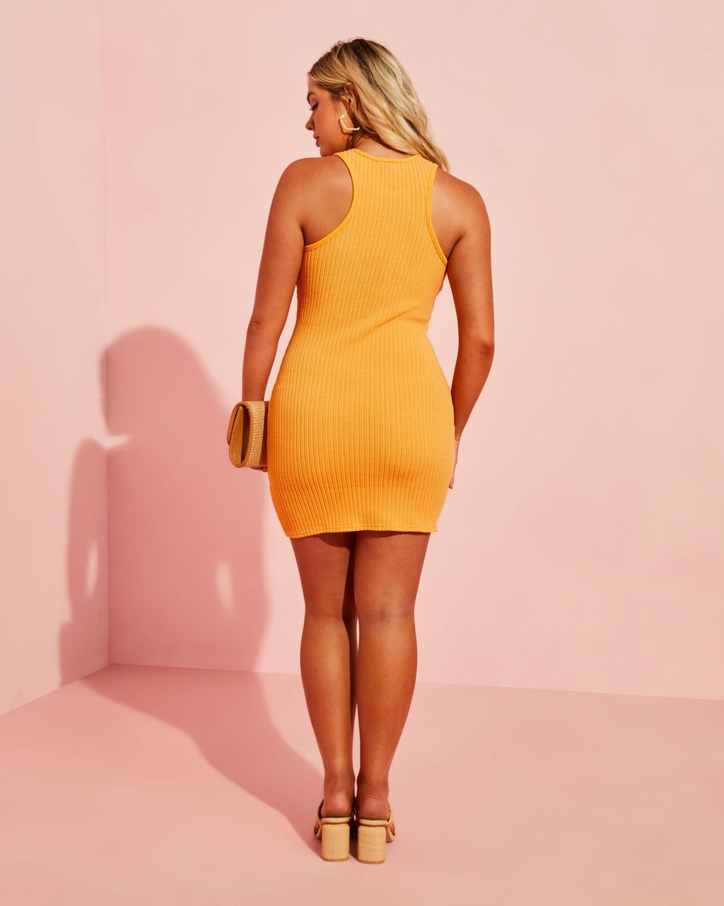 Gelato Cotton Knit Mini Dress - Orange - FINAL SALE sold by Vici product image thumbnail 2