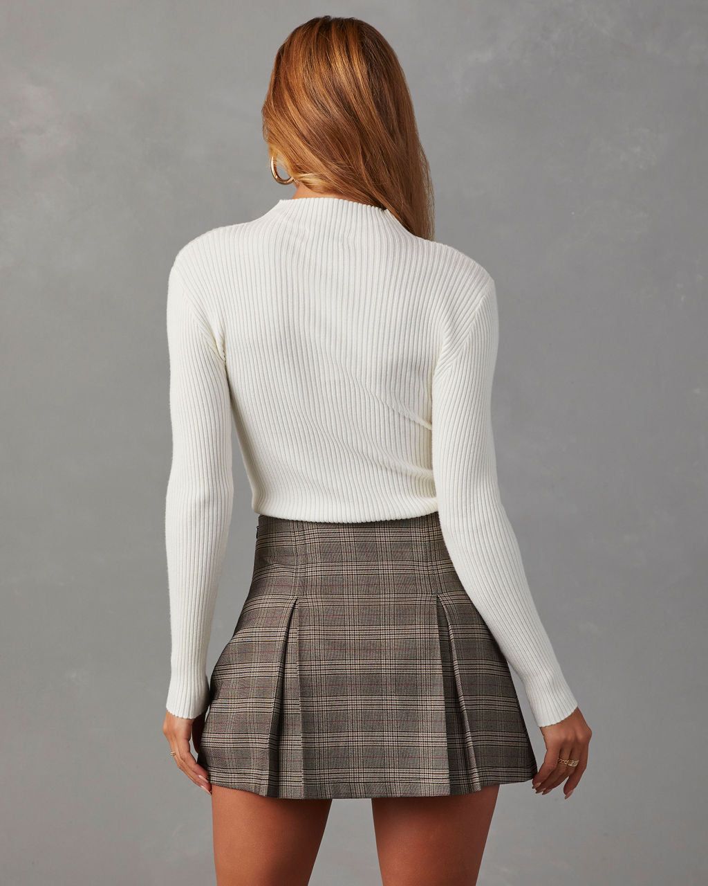 Tobey Ribbed Mock Neck Sweater sold by Vici product image thumbnail 4