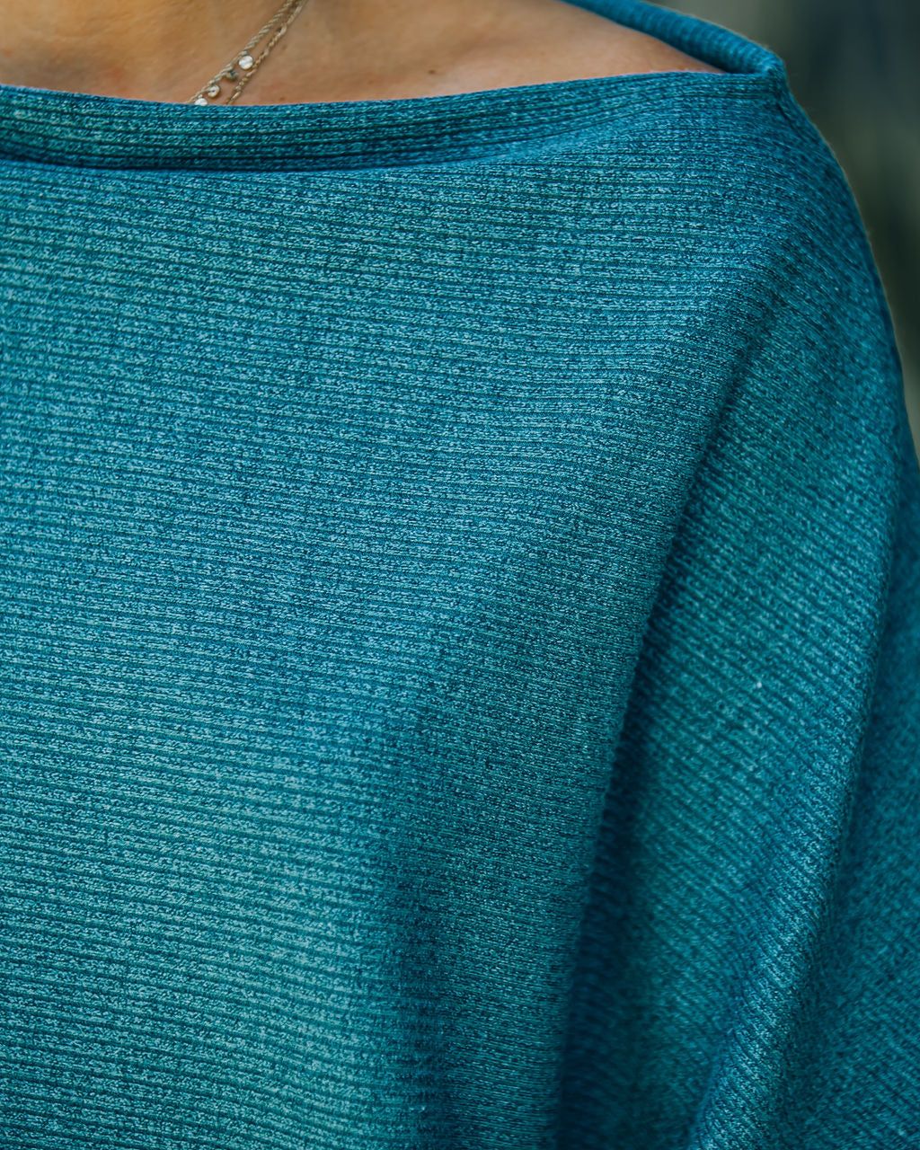 Grateful Dolman Knit Top - Dusty Teal - FINAL SALE sold by Vici product image thumbnail 4