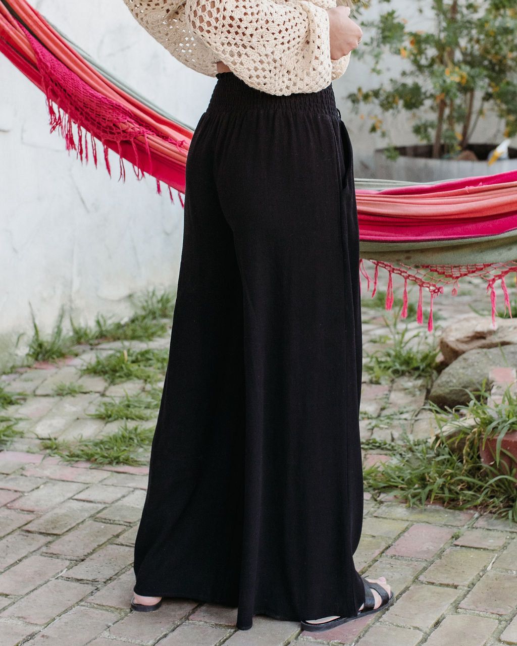 Ciara Pocketed Smocked Wide Leg Pants sold by Vici product image thumbnail 4