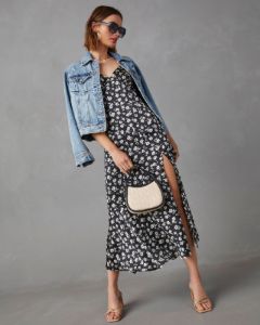 Madeira Floral Maxi Dress - Black - FINAL SALE sold by Vici