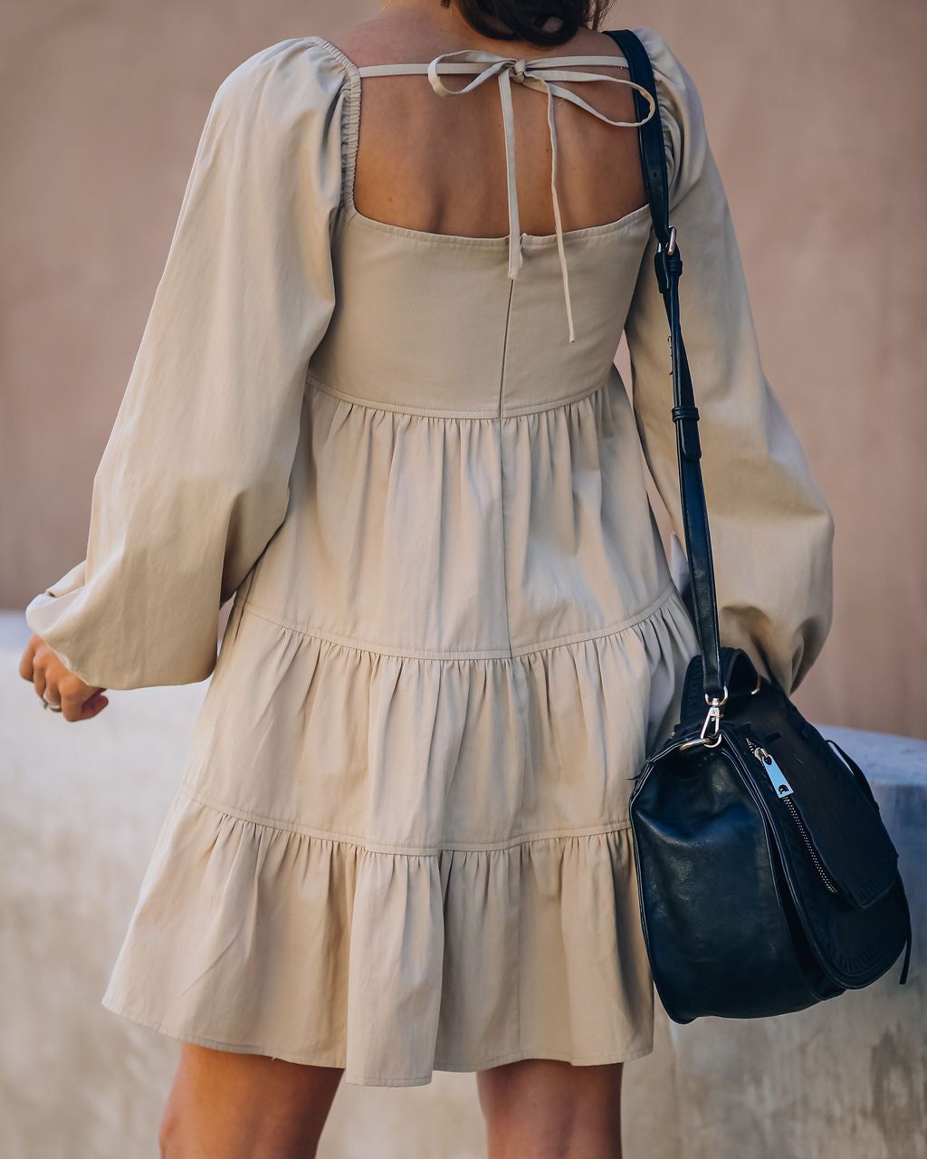 Goodness Cotton Pocketed Babydoll Dress - Khaki - FINAL SALE sold by Vici product image thumbnail 2