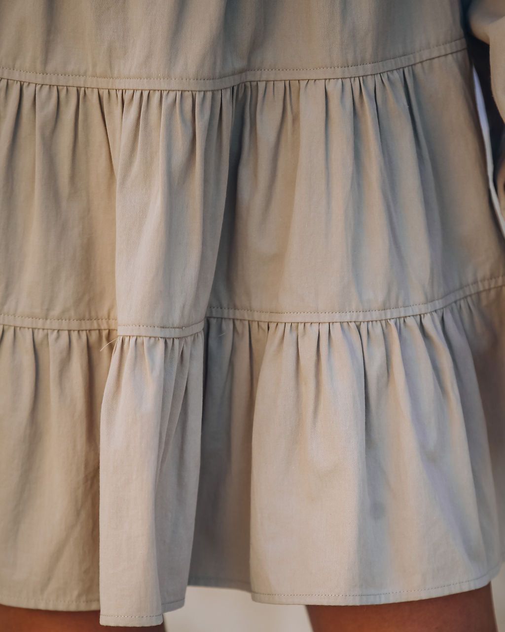 Goodness Cotton Pocketed Babydoll Dress - Khaki - FINAL SALE sold by Vici product image thumbnail 4