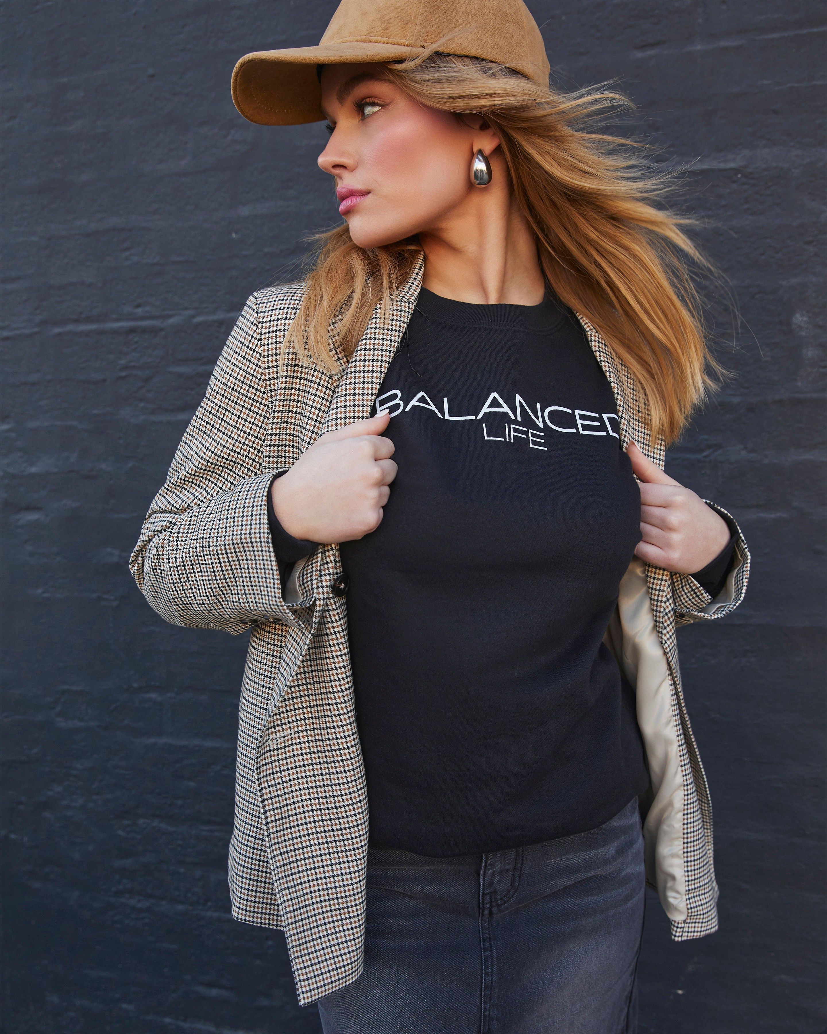 Balanced Life Pullover Sweatshirt sold by Vici
