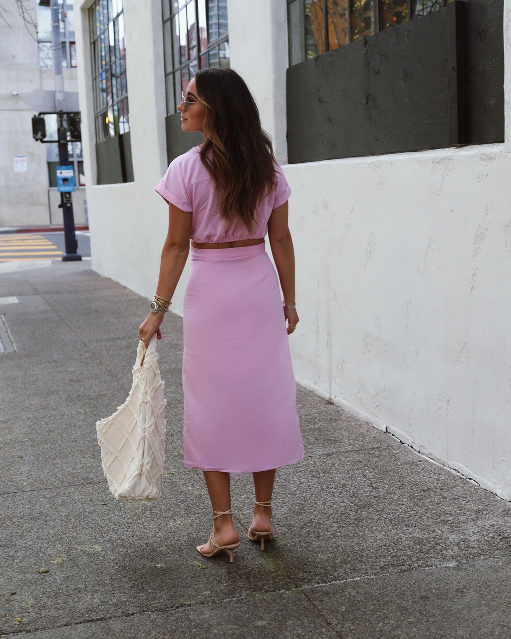 Ella Front Tie Crop Top And Midi Skirt Set sold by Vici product image thumbnail 2