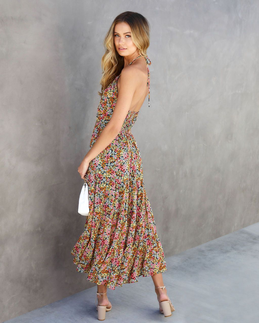 Bobby Floral Halter Midi Dress - SALE sold by Vici product image thumbnail 3