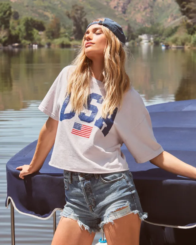 USA Cotton T- Shirt - Light Taupe - SALE made by Vici