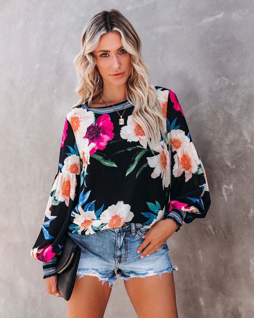 Ciao Bella Floral Printed Blouse - FINAL SALE sold by Vici