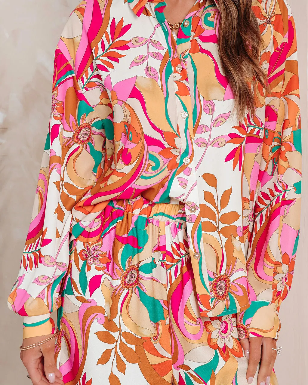 Tropez Printed Button Down Top sold by Vici product image thumbnail 3