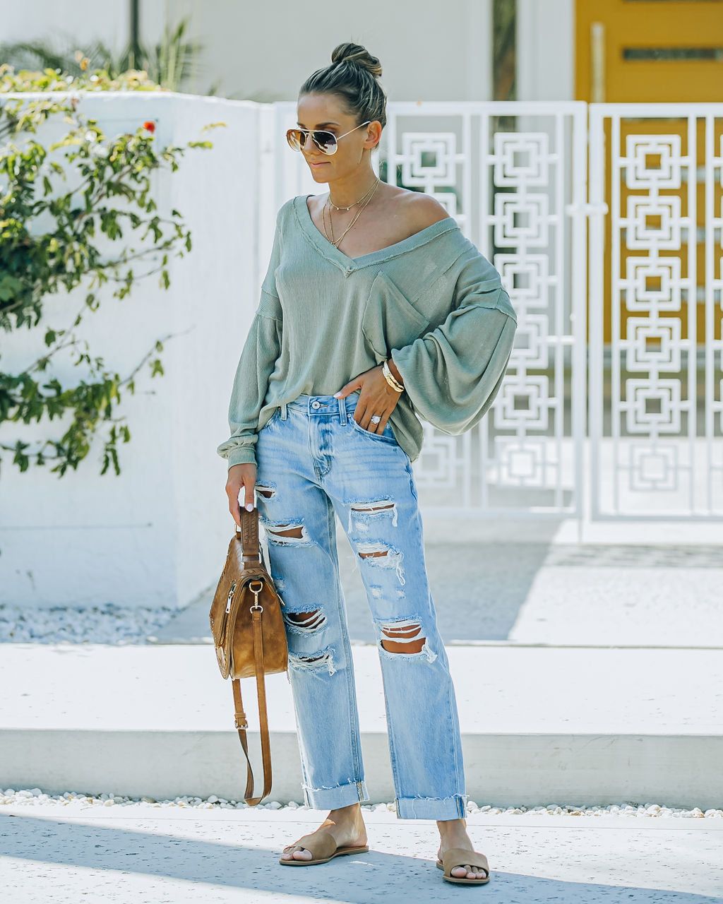 Dart Mid Rise Distressed Boyfriend Denim - FINAL SALE sold by Vici product image thumbnail 7