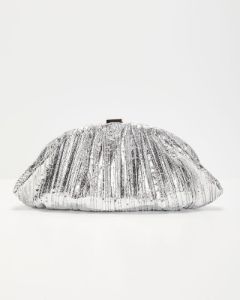 Make It Shine Clutch - Silver sold by Vici