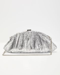 Make It Shine Clutch - Silver sold by Vici