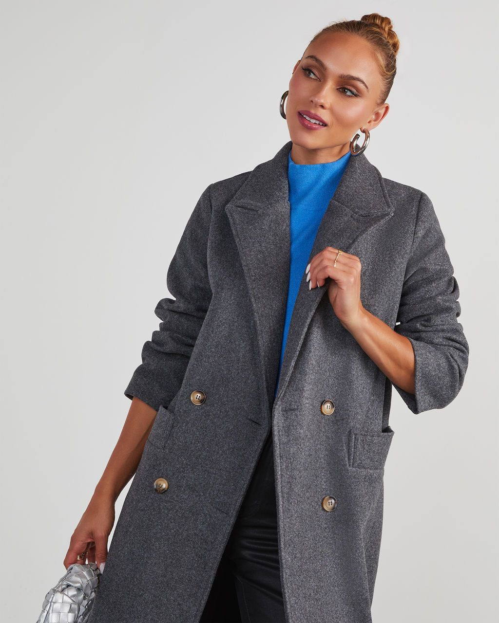 Autumn Necessities Pocketed Coat - Dark Grey sold by Vici product image thumbnail 5