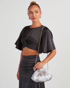 Make It Shine Clutch - Silver sold by Vici