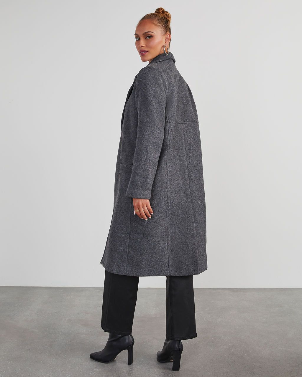 Autumn Necessities Pocketed Coat - Dark Grey sold by Vici product image thumbnail 4