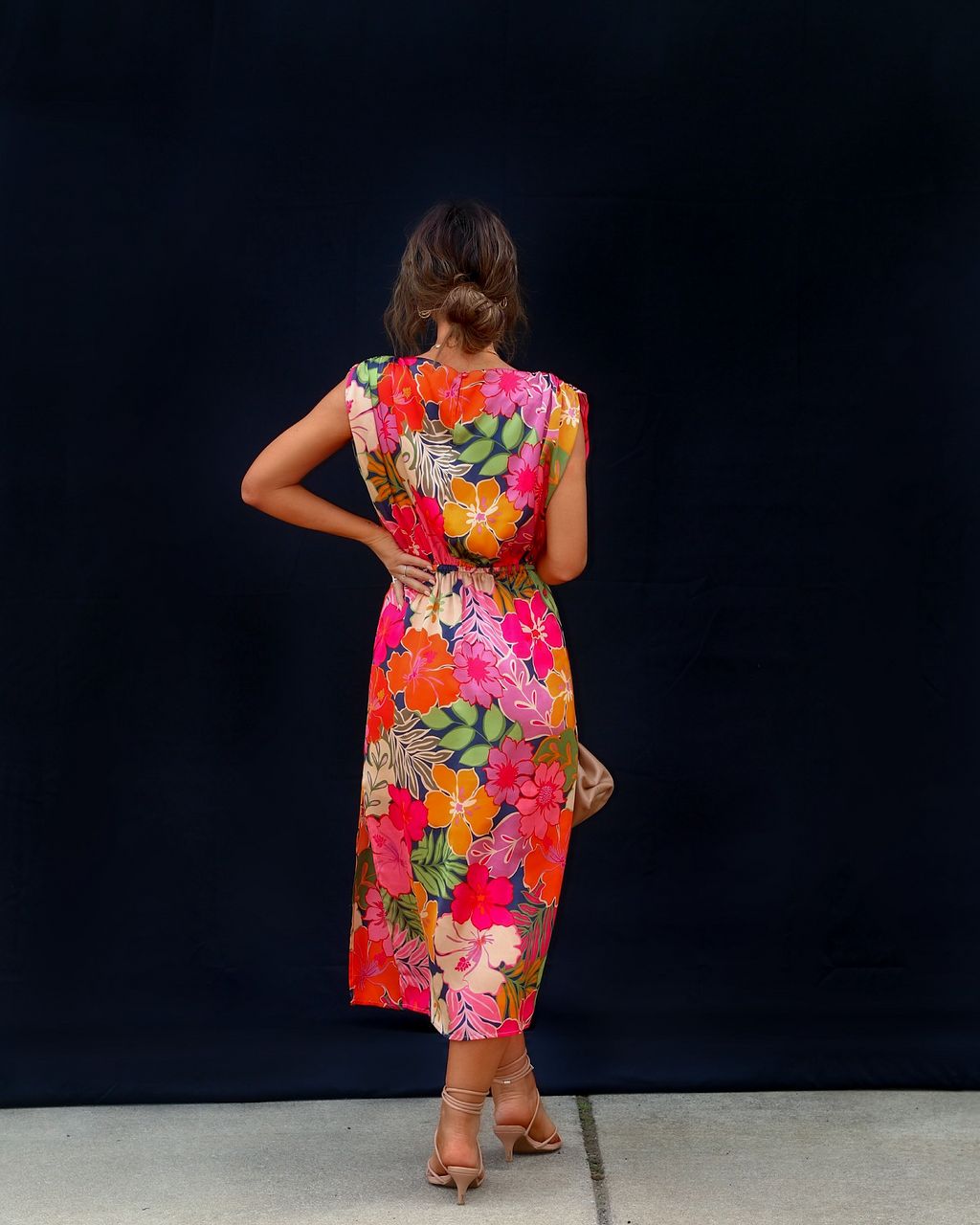 Garden Goddess Printed Midi Dress - FINAL SALE sold by Vici product image thumbnail 4
