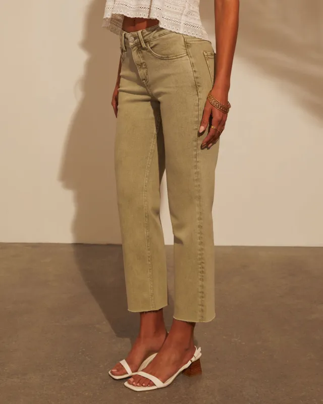 Clover High Rise Straight Leg Jeans sold by Vici