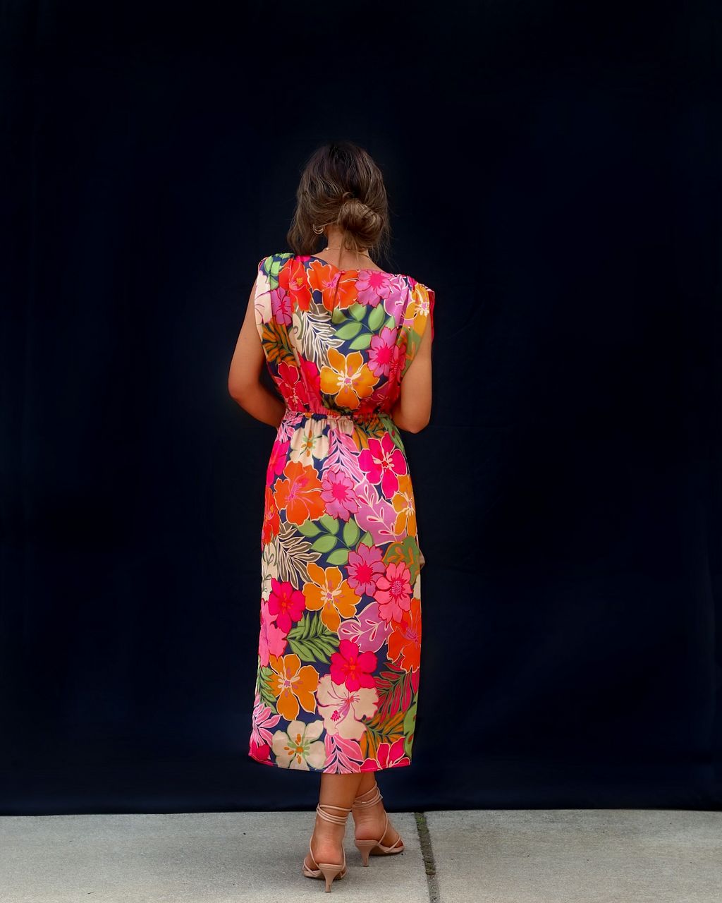 Garden Goddess Printed Midi Dress - FINAL SALE sold by Vici product image thumbnail 2