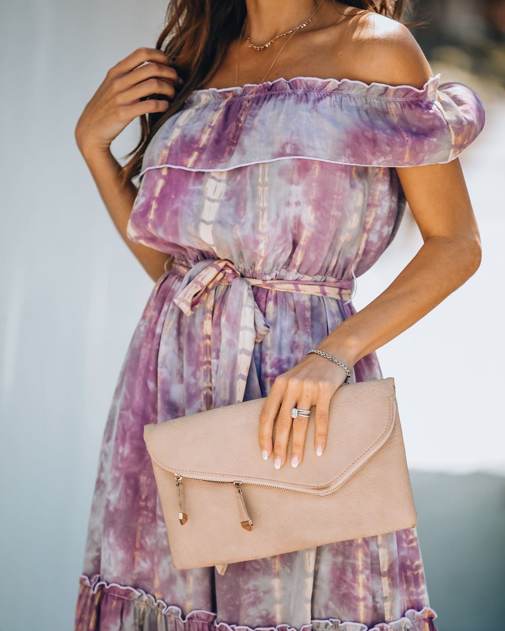 Delight Off The Shoulder Tie Dye Midi Dress - FINAL SALE sold by Vici product image thumbnail 10