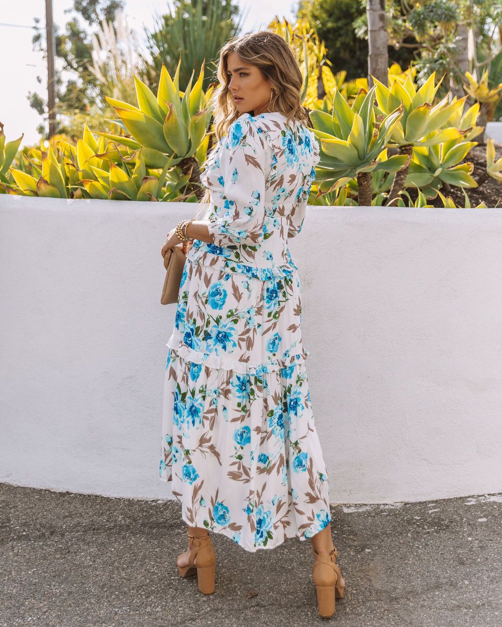 Follow Through Floral Tiered Midi Dress - FINAL SALE sold by Vici product image thumbnail 2