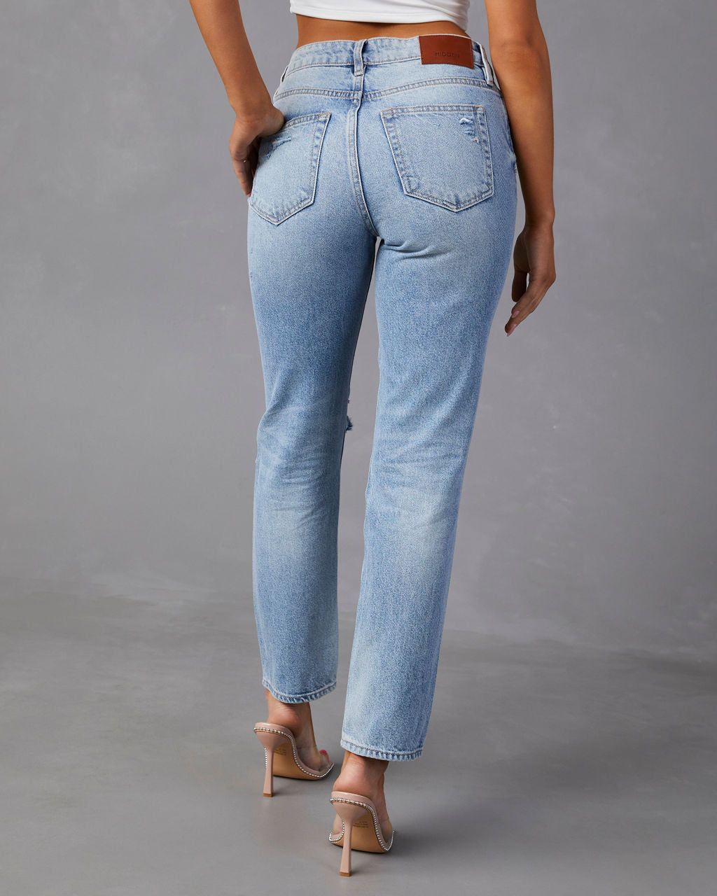 Travis High Rise Distressed Straight Jeans - SALE sold by Vici product image thumbnail 2