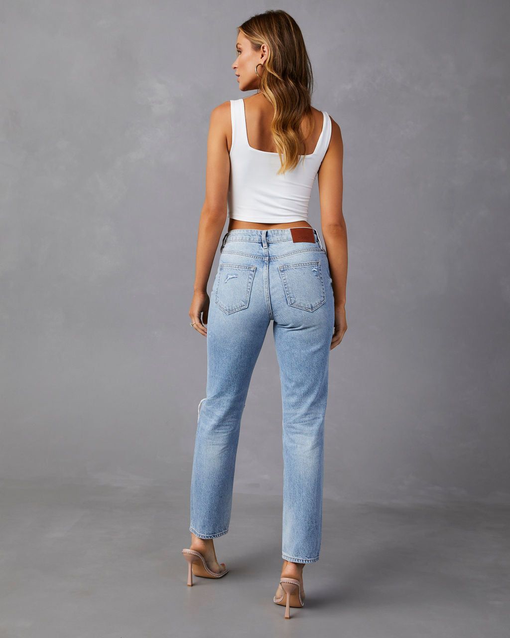 Travis High Rise Distressed Straight Jeans - SALE sold by Vici product image thumbnail 6