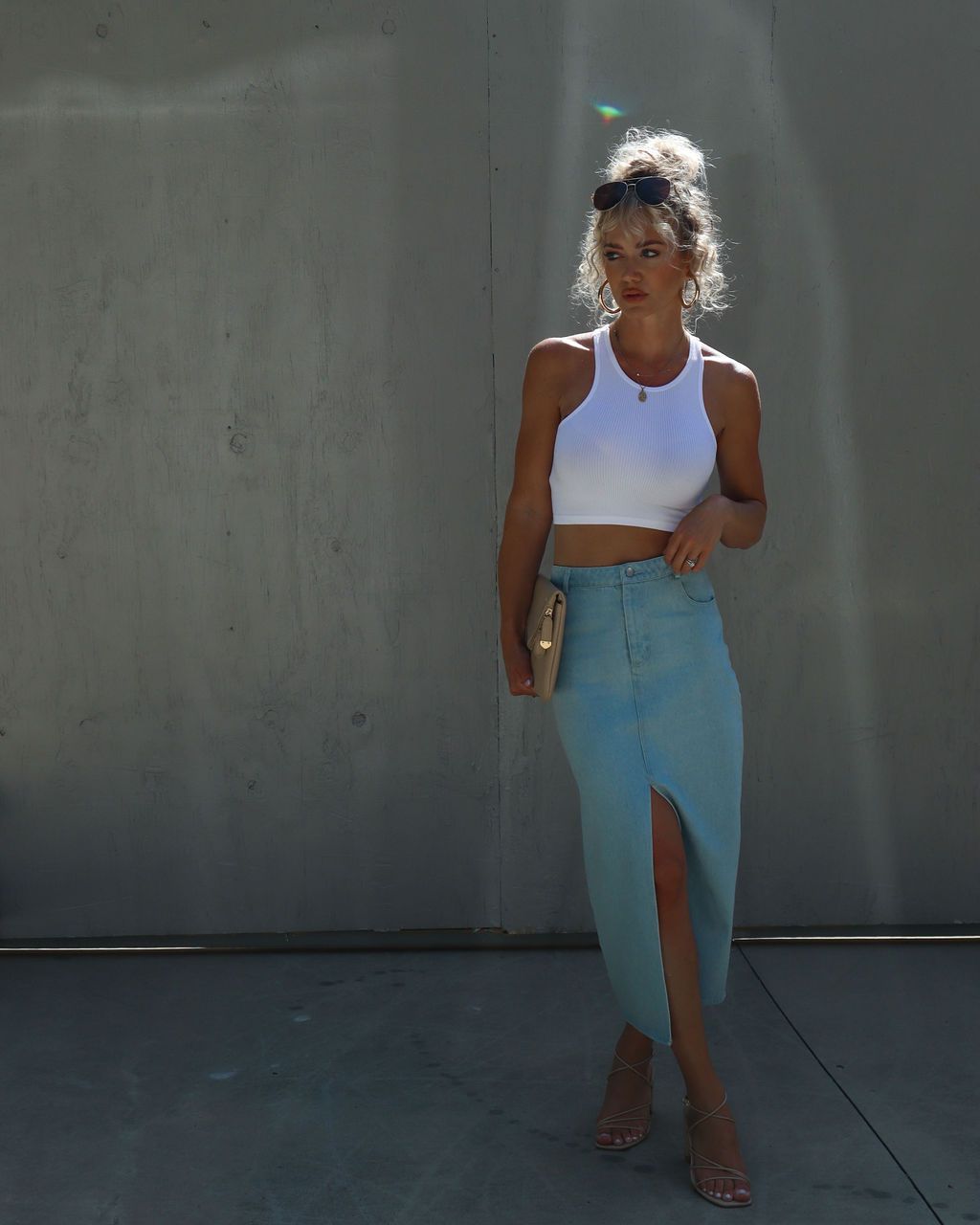 Next Level Ribbed Cropped Tank - White - FINAL SALE sold by Vici product image thumbnail 6