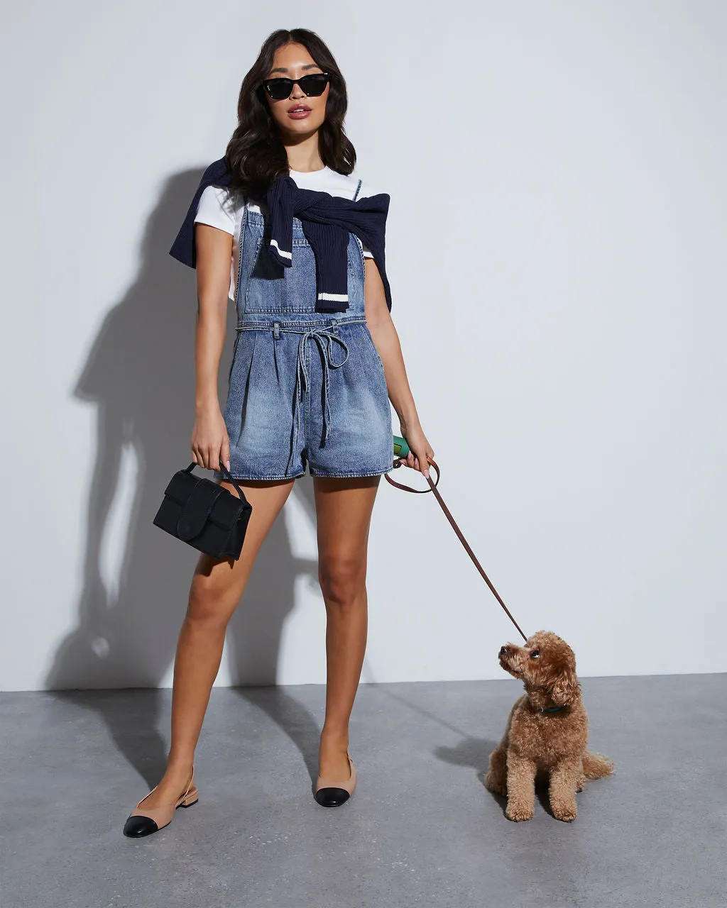 Effie Open Back Denim Romper sold by Vici product image thumbnail 2