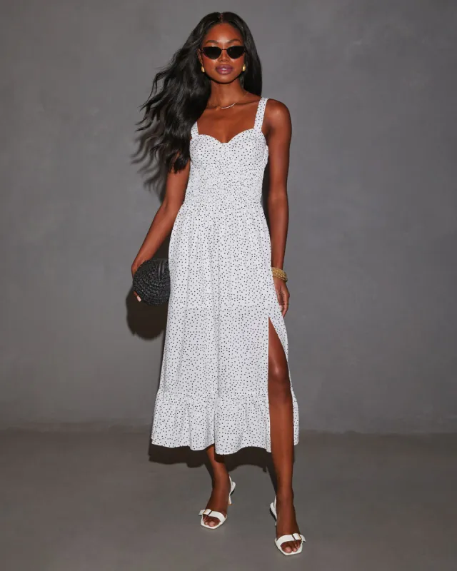 Anamaria Polka Dot Corset Midi Dress sold by Vici