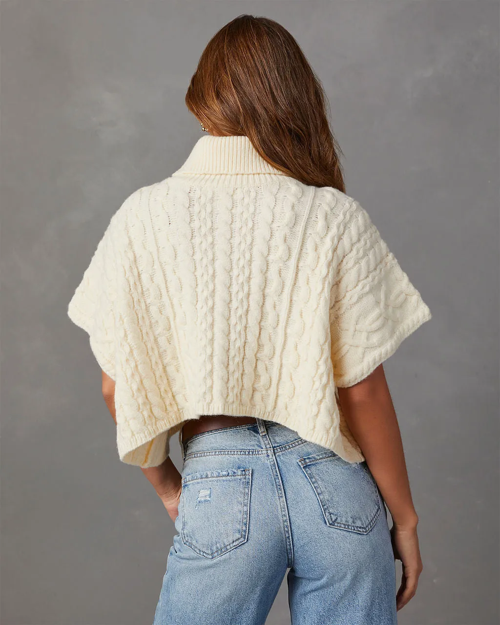 Adalynn Cable Knit Turtleneck Sweater Vest sold by Vici product image thumbnail 5
