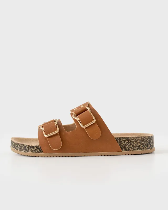 Luka Faux Leather Sandal - Camel - FINAL SALE sold by Vici