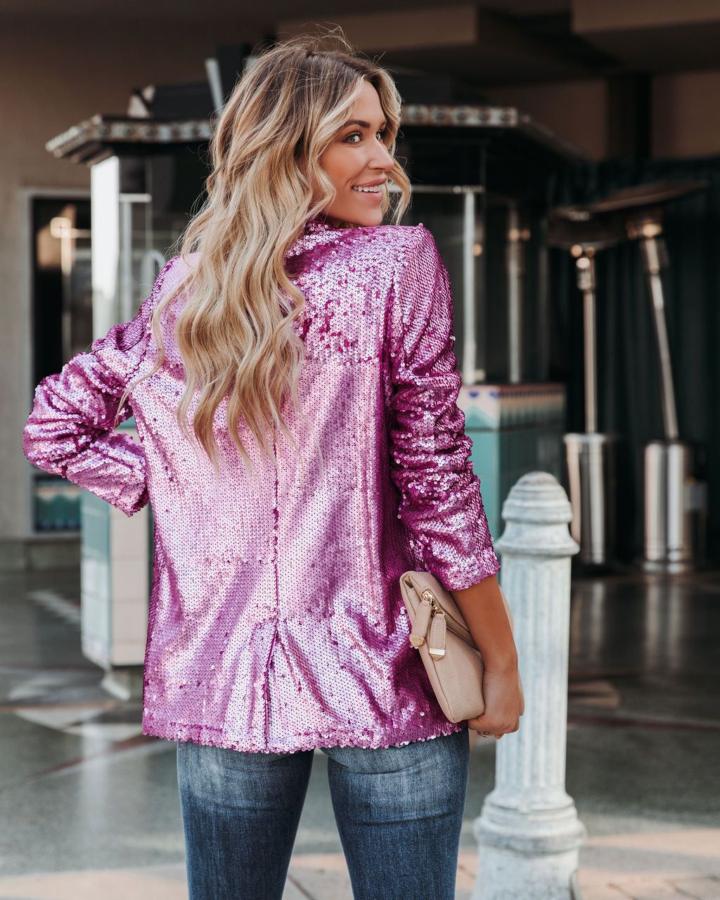 Life Of The Party Sequin Blazer - Pink - FINAL SALE sold by Vici product image thumbnail 8
