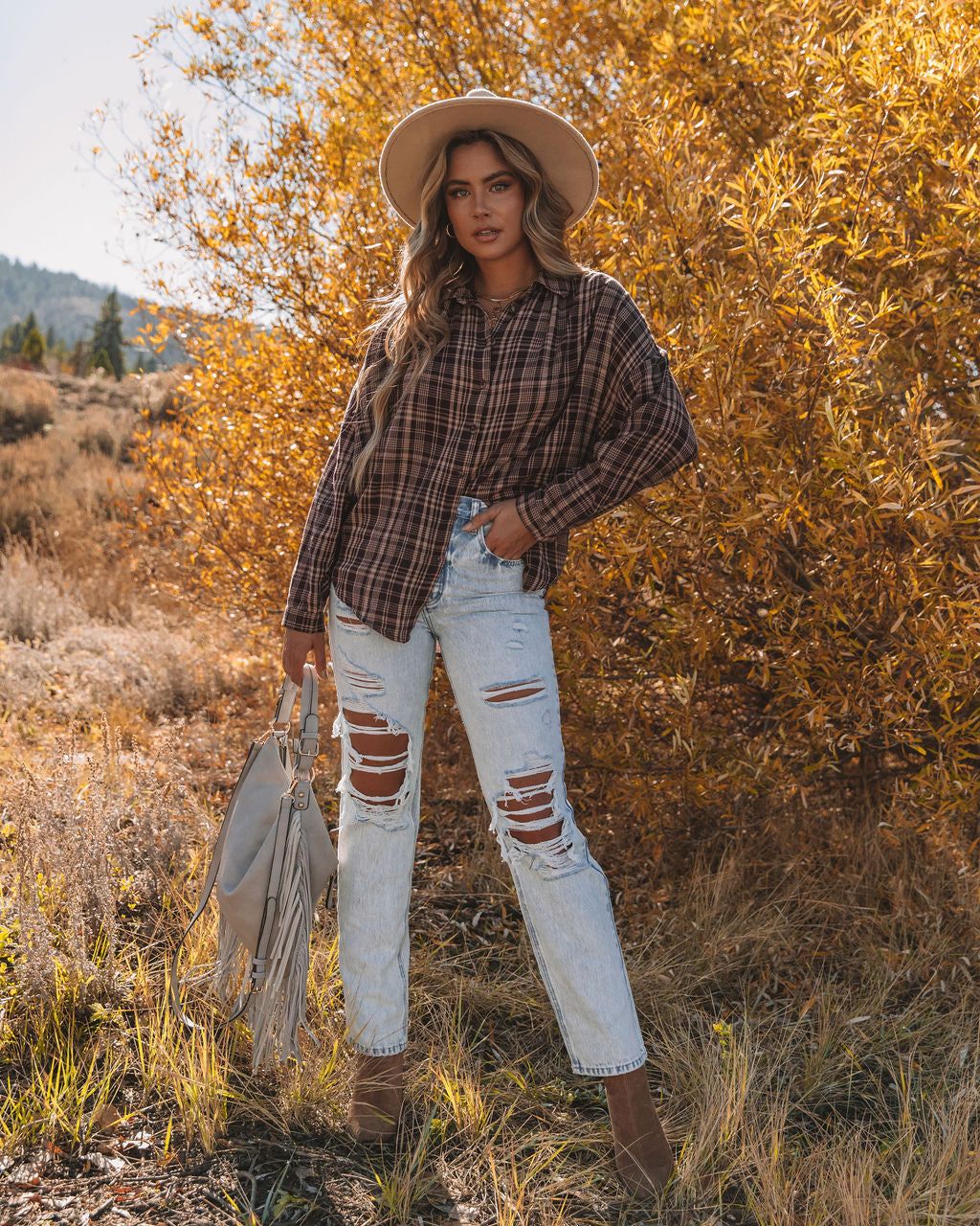 Pauline Cotton Plaid Button Down Top - FINAL SALE sold by Vici product image thumbnail 6