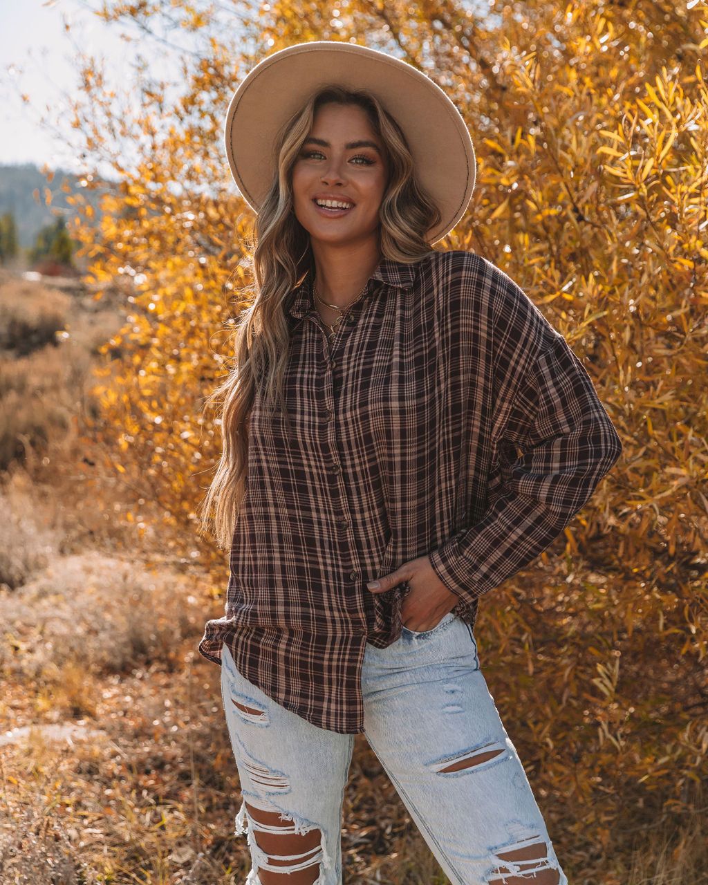 Pauline Cotton Plaid Button Down Top - FINAL SALE sold by Vici product image thumbnail 9