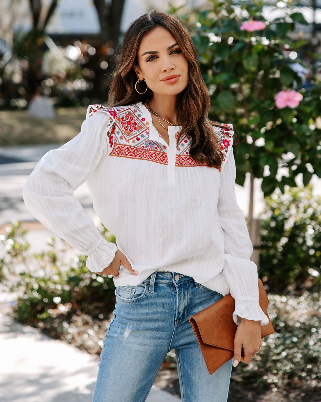 Field Of Dreams Cotton Embroidered Top - FINAL SALE sold by Vici product image thumbnail 6