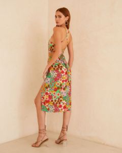 Kaori Floral Slip Midi Dress - Green - SALE sold by Vici