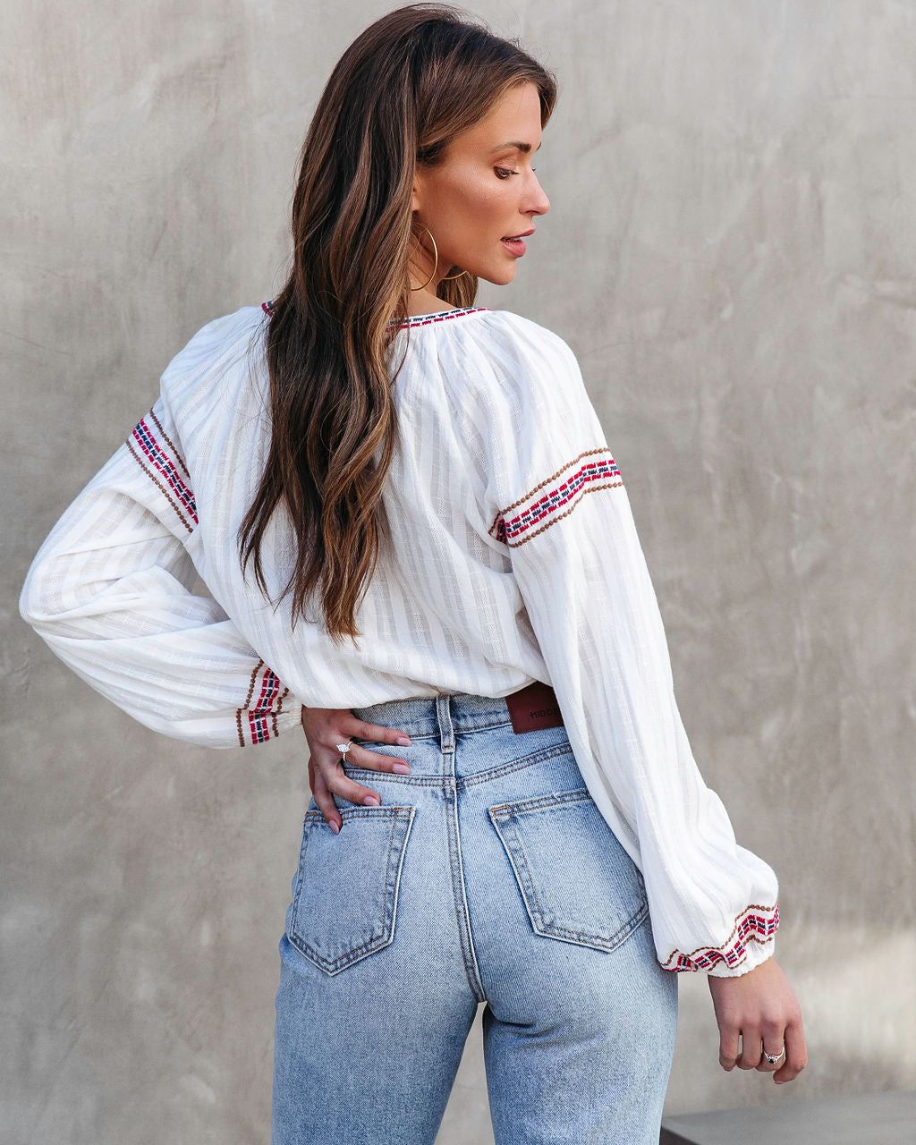 Brienne Floral Embroidered Cotton Top - FINAL SALE sold by Vici product image thumbnail 4